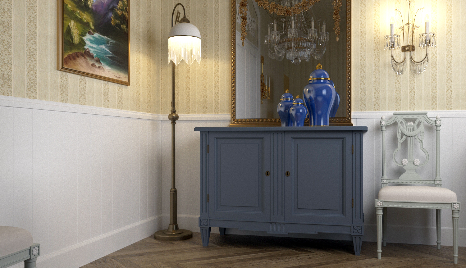 Стеновая панель под покраску Evrowood PL 02 800×135×6 фото в интерьере